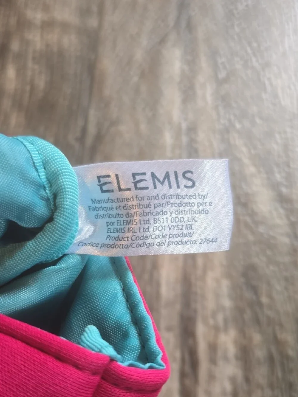 ELEMIS Hot Pink Cosmetic Pouch with Gold Snap